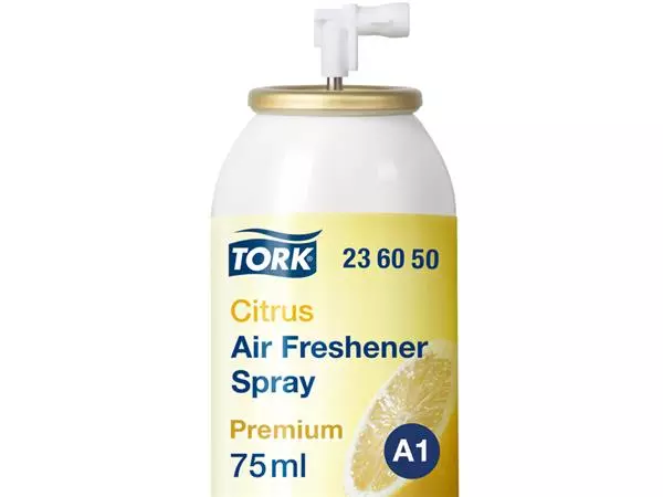 Een Luchtverfrisser Tork A1 spray met citrusgeur 75ml 236050 koop je bij D. Sonneveld B.V.