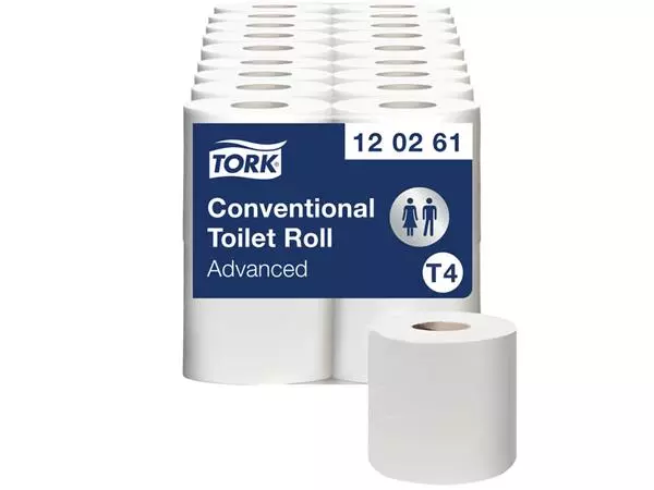 Een Toiletpapier Tork T4 advanced 2-laags 488 vel wit 120261 koop je bij All Office Kuipers BV