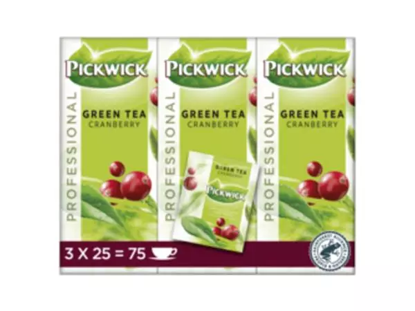 Buy your Thee Pickwick green cranberry 25x1.5gr at QuickOffice BV