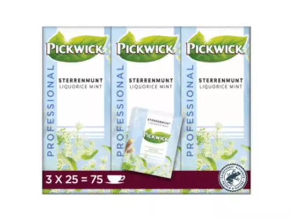 Een Thee Pickwick sterrenmunt 25x2gr met envelop koop je bij Sysdicom BV