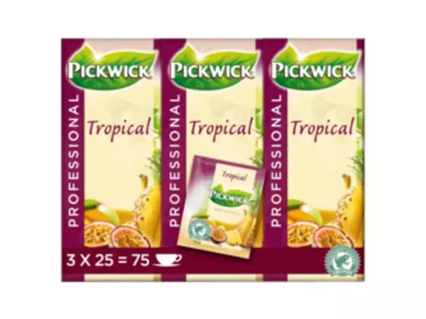 Een Thee Pickwick tropical 25x1.5gr met envelop koop je bij "De Waal" Kantoor Efficiency