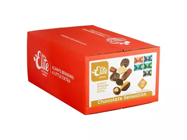Een Koekjes Elite Special Chocolate Sensation mix 120 stuks koop je bij De Joma BV