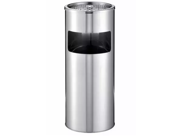 Een Poubelle-cendrier Durable 3373-23 rond inox koop je bij QuickOffice BV