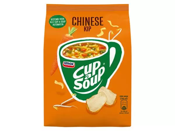 Een Cup-a-Soup Unox machinezak Chinese kip 140ml koop je bij De Rijk Kantoorshop