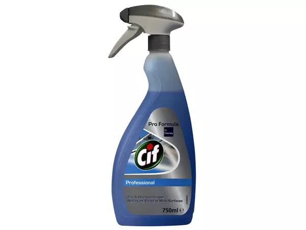 Een Glas- en interieurreiniger Cif professional spray 750ml koop je bij De Rijk Kantoorshop