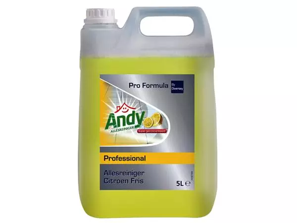 Een Allesreiniger Andy citroen fris 5 liter koop je bij Schellen Boek- en Kantoorboekhandel