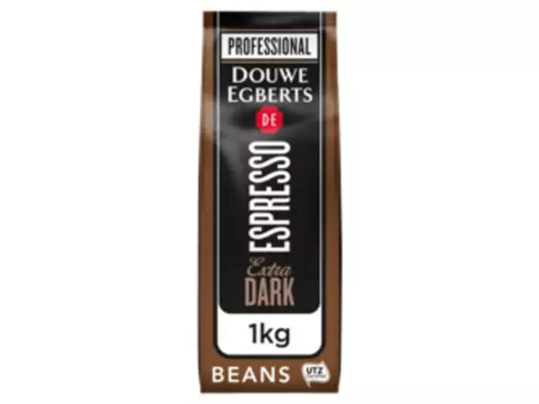 Een Koffie Douwe Egberts espresso bonen extra dark roast 1kg koop je bij Scheepstra Drachten