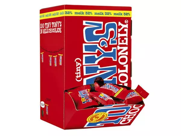 Een Chocolade Tony's Chocolonely tiny melk doos 100 st koop je bij Deska Alles voor Kantoor