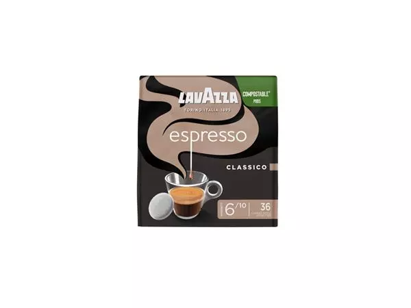 Een Koffiepads Lavazza espresso Classico 36 stuks koop je bij Romijn Office Supply