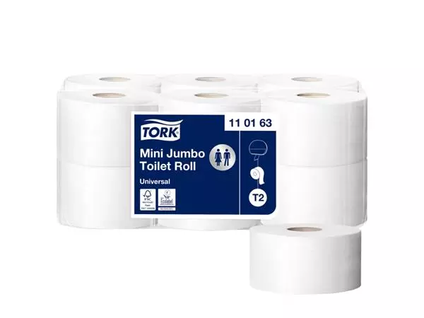 Een Toiletpapier Tork T2 Universal 1-laags 240mtr wit 110163 koop je bij WinkelVolWinkels