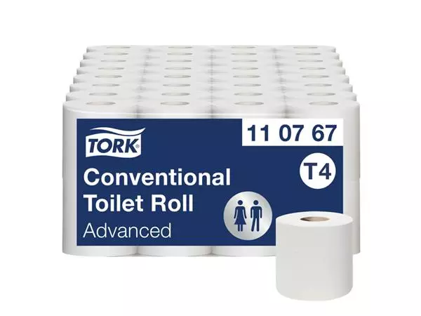 Toiletpapier Tork T4 advanced 2-laags 250vel wit 110767