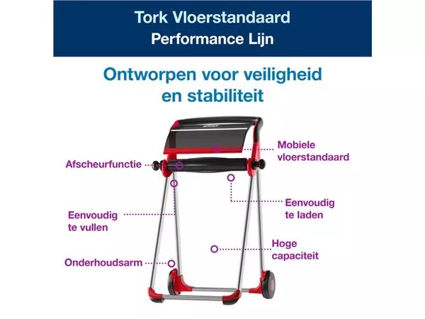 Een Dispenser Tork Vloerstandaard W1 Performance mobiel 652000 koop je bij Holster Kantoortotaal