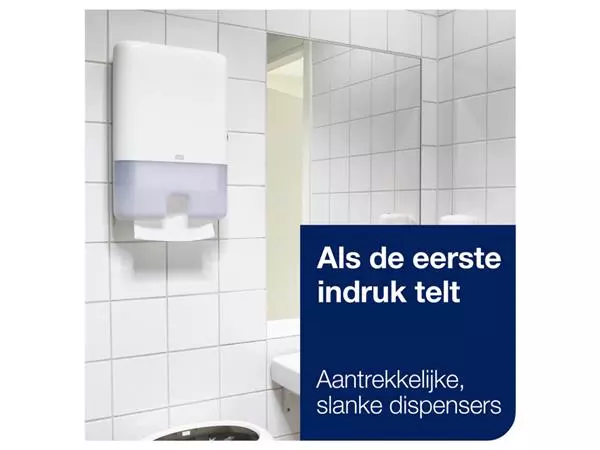 Een Handdoekdispenser Tork H2 multifold wit 552000 koop je bij "De Waal" Kantoor Efficiency