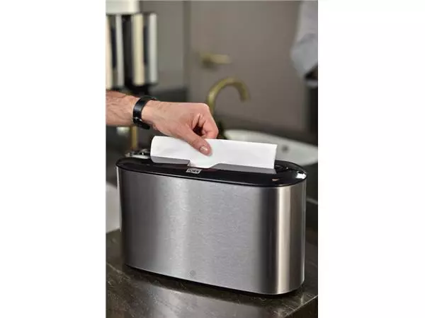 Een Handdoekdispenser Tork Express Image lijn Countertop Multifold H2 rvs 460005 koop je bij Friese Schrijfkamer