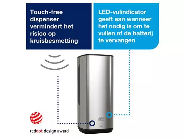 Een Zeepdispenser Tork image lijn S4 Intuition Sensor rvs 460009 koop je bij All Office Kuipers BV