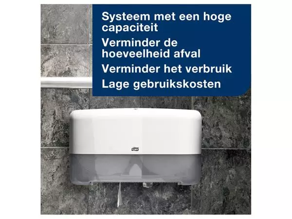 Een Toiletpapier Tork Mini Jumbo T2 advanced 2-laags 12 rollen wit 120280 koop je bij Continu Kantoor