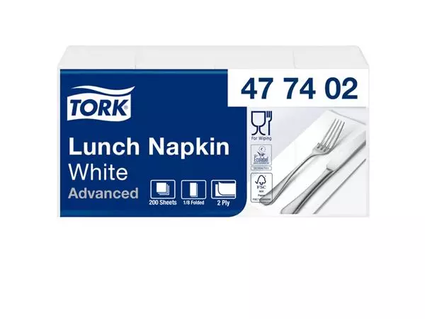 Een Servetten Tork Enviroment Print 1/8 gevouwen 2-laags 200st wit 477402 koop je bij Schellen Boek- en Kantoorboekhandel