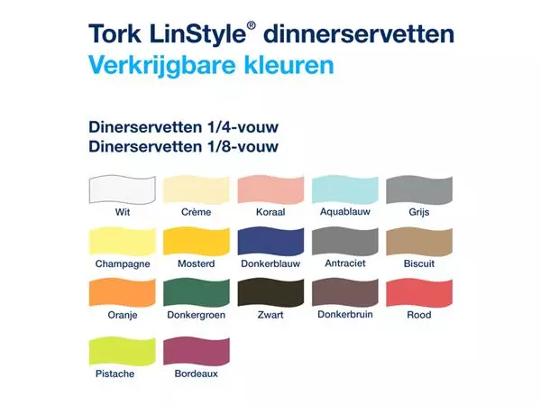 Een Dinnerservetten Tork Premium LinStyle® 1-laags 50 stuks wit 478711 koop je bij Sysdicom BV