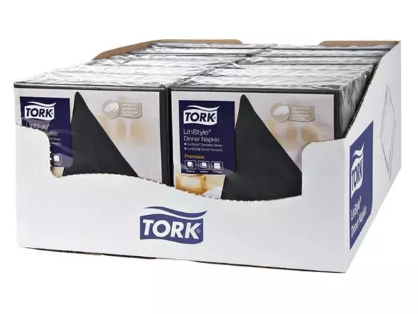 Een Dinnerservetten Tork LinStyle 1/4-vouw 1-laags 50 stuks zwart 478726 koop je bij Sysdicom BV