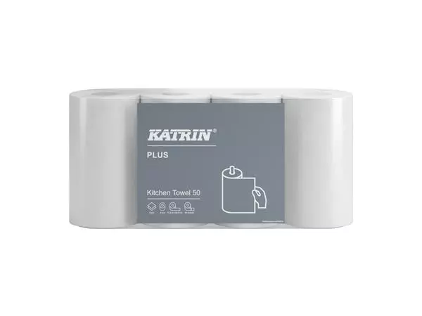 Een Keukenrol Katrin Plus 2-laags wit 4 rollen koop je bij Quality Office Supplies