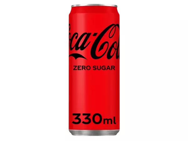 Een Frisdrank Coca Cola zero blik 330ml koop je bij Schellen Boek- en Kantoorboekhandel