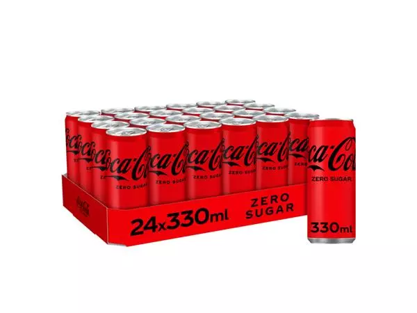 Een Frisdrank Coca Cola zero blik 330ml koop je bij All Office Kuipers BV