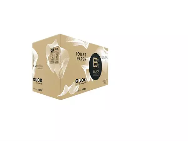 Een Toiletpapier BlackSatino Original ST10 systeemrol 2-laags 712vel wit 313830 koop je bij Kantoorboekhandel Van Atten