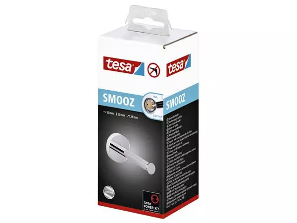 Een Reserverolhouder tesa® Smooz hoogglans verchroomd metaal zelfklevend koop je bij Quality Office Supplies