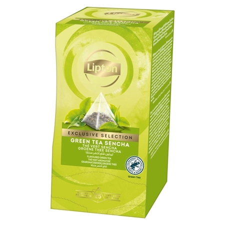 Een Thee Lipton Exclusive groene thee sencha 25x2gr koop je bij Kantorice office & business supplies