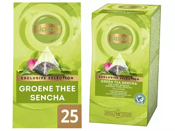 Een Thee Lipton Exclusive groene thee sencha 25x2gr koop je bij Sysdicom BV