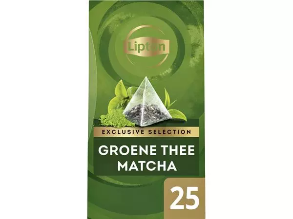 Een Thee Lipton Exclusive groene thee matcha 25x2gr koop je bij Sysdicom BV