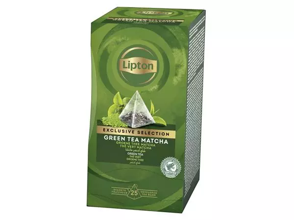 Een Thee Lipton Exclusive groene thee matcha 25x2gr koop je bij Deska Alles voor Kantoor