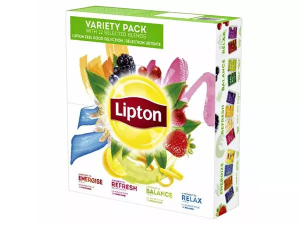 Een Thee Lipton assortimentsbox 12x15stuks koop je bij De Rijk Kantoorshop