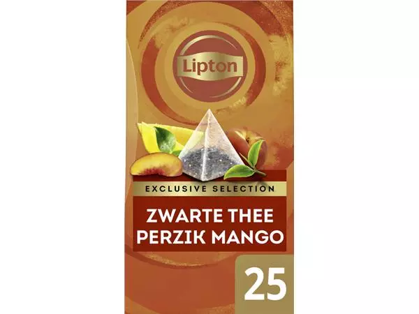 Een Thee Lipton Exclusive perzik mango 25x2gr koop je bij Draais.com