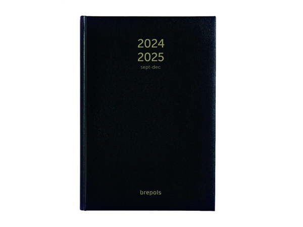 Een Agenda 2024 2025 Brepols Bretime Lima 16maanden 7dagen/2pagina's zwart koop je bij De Joma BV