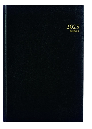 Agenda 2025 Brepols Omega Lima 7dagen/2pagina's zwart