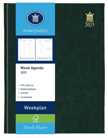 Een Agenda 2025 Ryam Weekplan Mundior 7d/2p zwart koop je bij Egner kantoorspecialisten