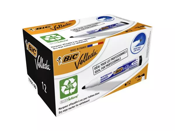 Een Viltstift Bic Velleda 1701 whiteboard rond large zwart koop je bij Scheepstra Drachten