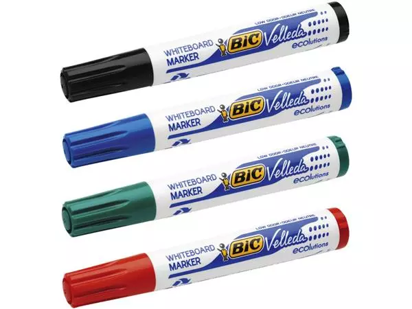 Een Viltstift Bic Velleda 1701 whiteboard rond large zwart koop je bij Continu Kantoor