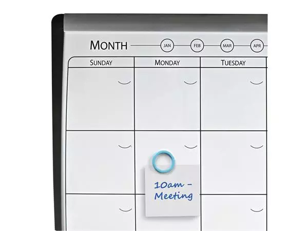 Een Whiteboard Nobo magnetische planner met prikbord van kurk 585x430mm koop je bij Continu Kantoor