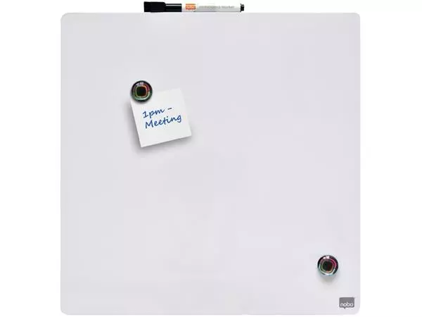 Een Whiteboard Nobo tegel 36x36cm wit magnetisch koop je bij Deska Alles voor Kantoor