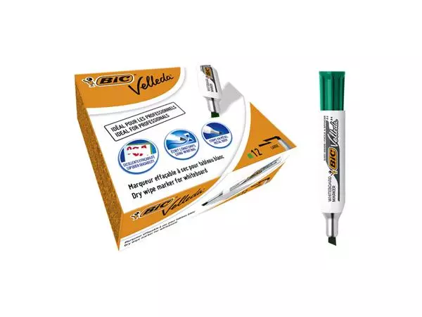 Een Viltstift Bic Velleda 1781 whiteboard schuin large groen koop je bij VDB Office Express B.V.