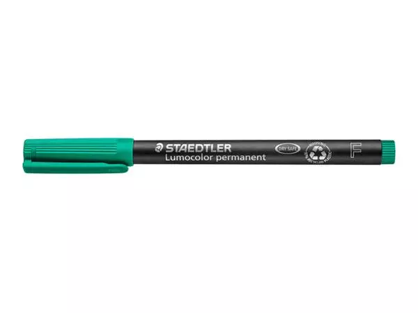 Een Viltstift Staedtler Lumocolor 318 permanent F groen koop je bij Kantorice office & business supplies