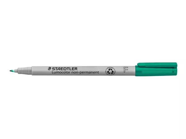 Een Viltstift Staedtler Lumocolor 316 non permanent F groen koop je bij D. Sonneveld B.V.