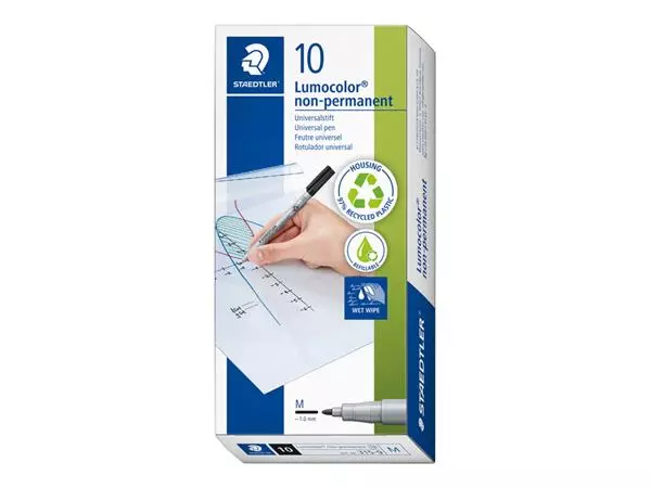 Buy your Viltstift Staedtler Lumocolor 315 non permanent M zwart at QuickOffice BV