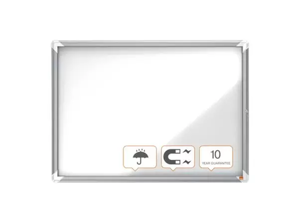 Buitenvitrine Nobo Premium Plus 8x A4 draaideur magnetisch