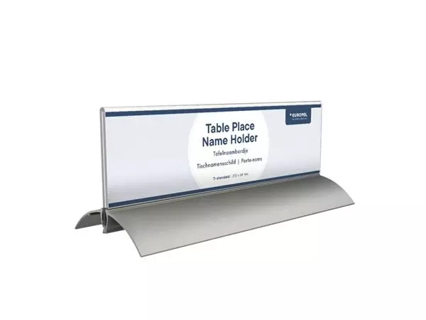 Een Tafelnaambord Europel 2 61x210mm acryl aluminium koop je bij Egner kantoorspecialisten