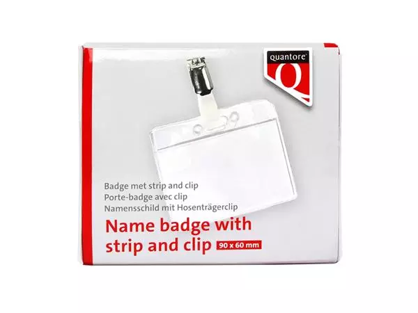 Een Badge Quantore met clip 60x90mm koop je bij iPlusoffice
