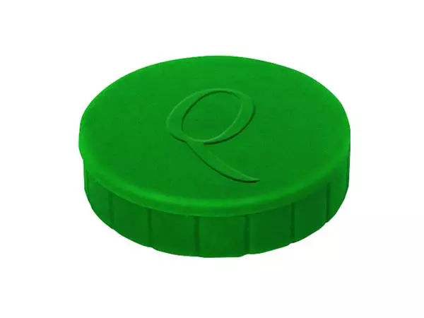 Een Magneet Quantore 20mm 300gram groen 10stuks koop je bij Continu Kantoor