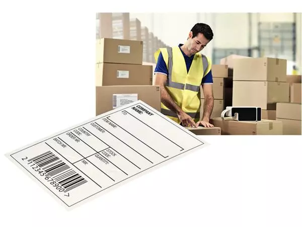 Een Etiket Leitz icon labelprint papier 61mmx22m wit koop je bij Kantorice office & business supplies